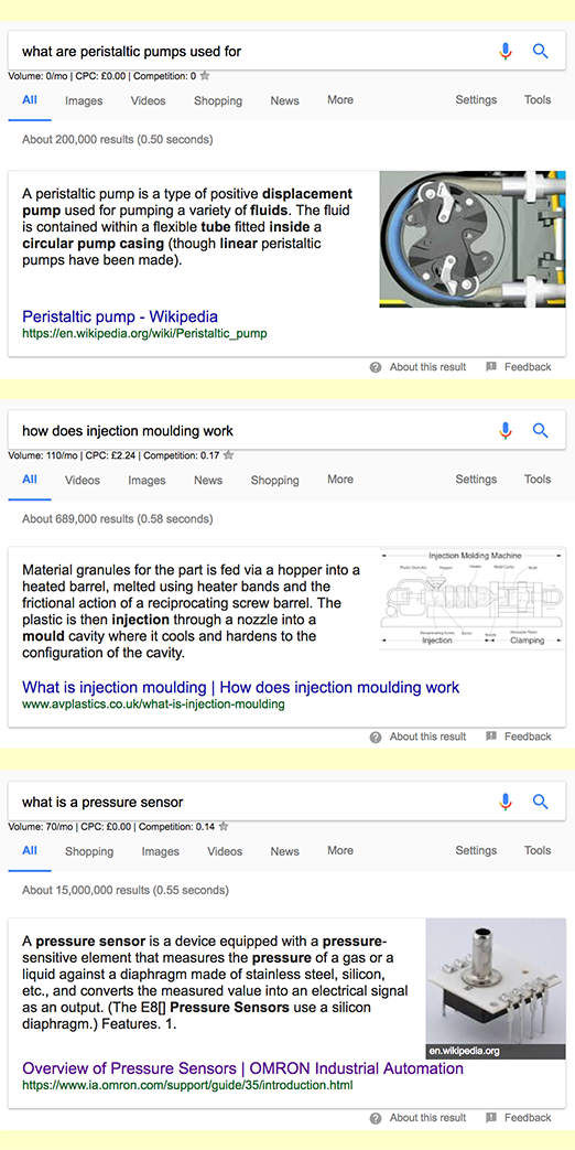 featured snippets