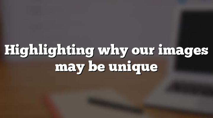 Highlighting why our images may be unique